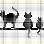 grille broderie chat