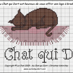 grille broderie chat