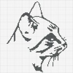 grille broderie chat