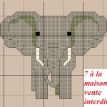 grille broderie elephant