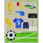 grille broderie football