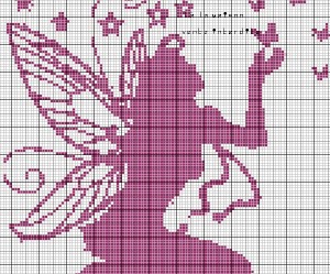 grille broderie fée