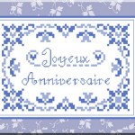 grille broderie joyeux anniversaire