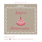 grille broderie joyeux anniversaire