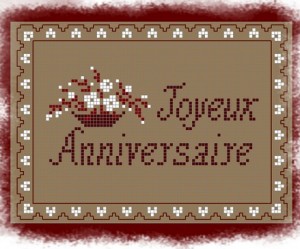 grille broderie joyeux anniversaire