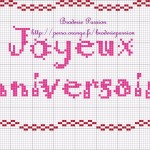 grille broderie joyeux anniversaire