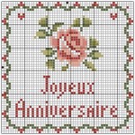grille broderie joyeux anniversaire