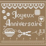 grille broderie joyeux anniversaire
