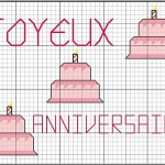 grille broderie joyeux anniversaire