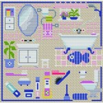 grille broderie salle de bain