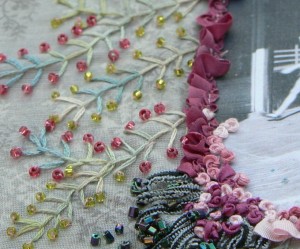 modèle broderie avec perles