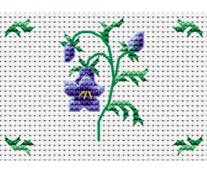 modèle broderie fleur gratuit