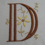 modèle broderie initiales