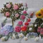 modèle broderie ruban de soie