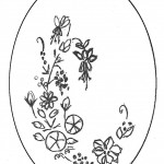 motif broderie au ruban