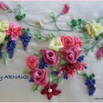 motif broderie au ruban