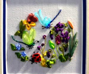 motif broderie au ruban