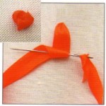 motif broderie au ruban