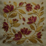 motif broderie au ruban