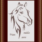 motif broderie cheval