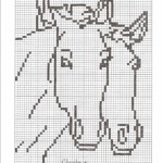 motif broderie cheval