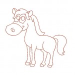 motif broderie cheval