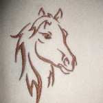 motif broderie cheval
