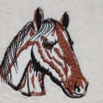 motif broderie cheval
