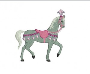 motif broderie cheval
