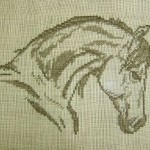motif broderie cheval