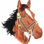 motif broderie cheval