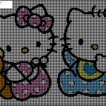 grille broderie hello kitty