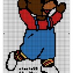 grille broderie petit ours brun