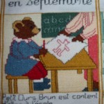 grille broderie petit ours brun