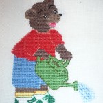 grille broderie petit ours brun