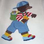 grille broderie petit ours brun