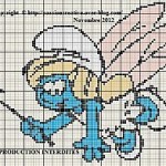 grille broderie schtroumpf