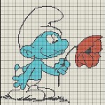 grille broderie schtroumpf