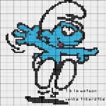 grille broderie schtroumpf