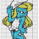 grille broderie schtroumpf