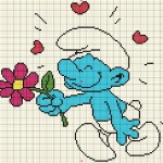 grille broderie schtroumpf