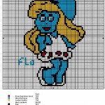 grille broderie schtroumpf