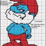 grille broderie schtroumpf