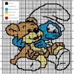 grille broderie schtroumpf