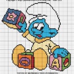 grille broderie schtroumpf