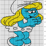 grille broderie schtroumpf