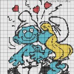 grille broderie schtroumpf