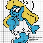 grille broderie schtroumpf