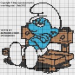 grille broderie schtroumpf