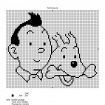 grille broderie tintin